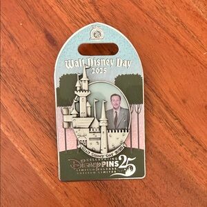 Disney Walt Disney Day 2025 Hinged Castle Enamel Pin Limited Release